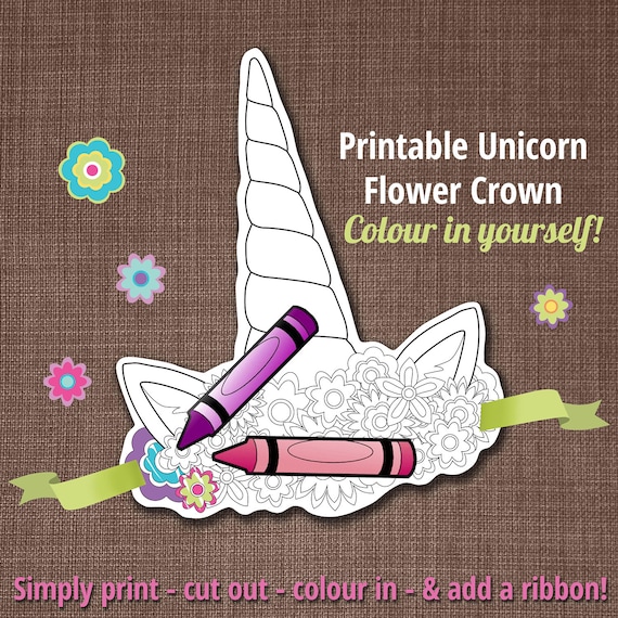 unicorn crown unicorn flower crown printable crown