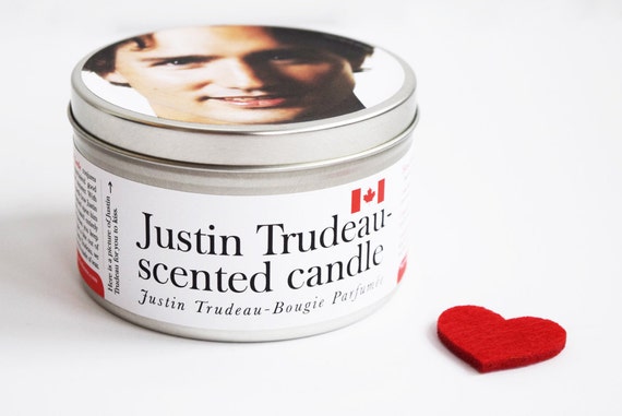 Justin Trudeau-Scented Candle | 16 oz tin | Funny Political Gift | Canada Gift | Funny Girlfriend Gift | Funny Sister Gift