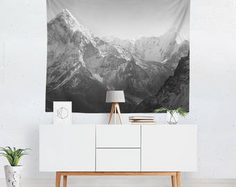 Wall Tapestry | Scenic Landscape Tapestry | Mountain Tapestry | Gray Tapestry | Scenic Wall Decor | Mountain Wall Decor | Gray Wall Art