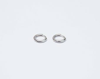 Tiny silver hoops - 11mm hoops - small silver earrings - sterling silver hoops - delicate silver earrings - dainty silver hoops - tiny hoops
