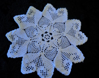 Doily hand made pineapple/heart shaped
