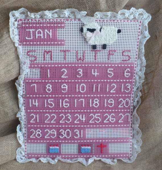 Vintage Plastic Canvas Perpetual Calendar Plastic Canvas Vintage Plastic Canvas Perpetual Calendar Plastic Canvas