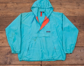 Mens Patagonia Vintage Retro Snap T Cagoule Casuals Turquoise Blue 44” L R4048