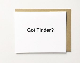 Funny Tinder card, Funny Valentine's Day card, Tinder Anniversary card, Cheeky card for boyfriend, Funny Love card, Card for Girlfriend