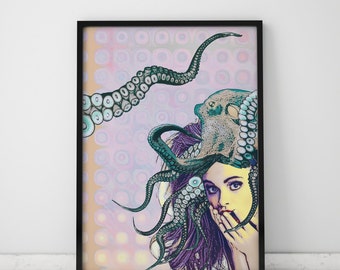 Poster Pop Art Poster Wall Art Prints Teen Bedroom Prints Wall Print Teen Room Decor Pin Up Girl Pastel Print Teenage Girl Pop Art Print