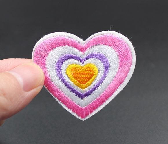 Heart Iron On Patch Embroidered patch 5x4.5cm - PH346 from DreamingTrue ...
