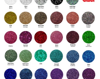 Siser Glitter Heat Transfer Vinyl - 10" x 8" (25 x 20 cm) sheet, 35 glitter colors available, tshirt vinyl, iron on vinyl, craft vinyl