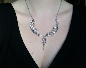 Bird skull necklace