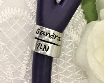 Stethoscope ID Tag, Stethoscope ID Ring, Double Layer Wrap Stethoscope ID Ring, Nurse Gift, Doctor Gift, Personalized Stethoscope Tag
