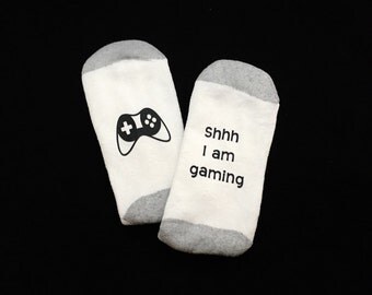 Gamer Socks - Gifts for Gamers - Funny Socks for Men - Gifts for Teens - Video Game - Gift for Him - Wine Socks - Sock - Teenager Gifts