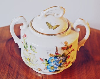 Limoges France D & Co Sugar Bowl, Delinieres And Co