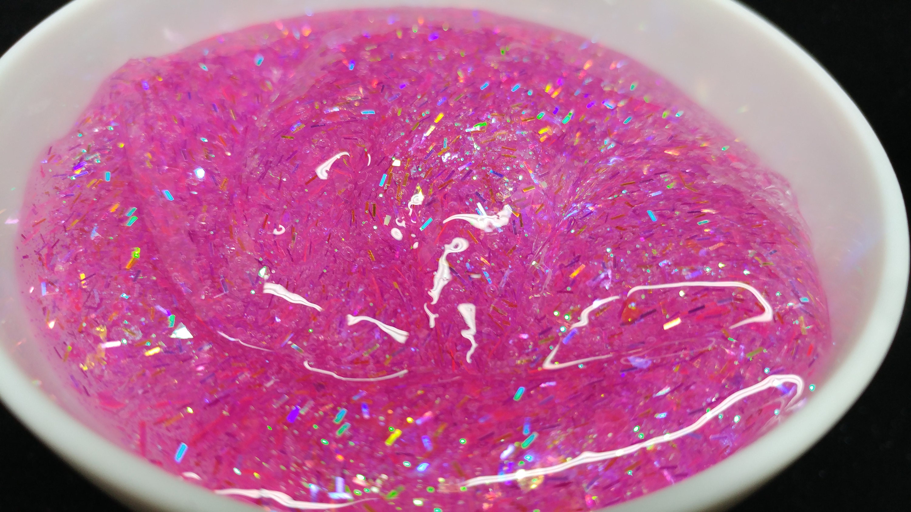 Pink Fairy Dust Clear Holographic Glitter Slime Add Essential