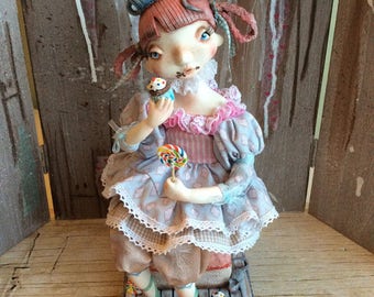 ooak Moppiedoll Art doll cupcake Candy