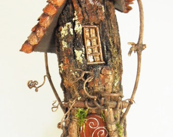 Fairy House, Fairy Garden House, Gnome House, gnome garden house, handmade fairy house, wood fairy house, outdoor fairy house, pixie house