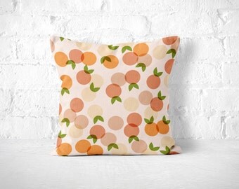 Peach Pillow, Fruit Throw Pillow, Nude Throw Pillow, Neutral Throw Pillow, Blush Pillow, Taupe Pillow, Cute Throw Pillow, Pretty Pillow