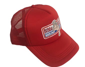 Bubba Gump Shrimp Co. Trucker Hat As Worn By Forrest Gump In Movie Cap Running Runner Costume Cosplay Company Forest Run Boat Captain Red