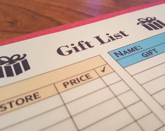 Items similar to Christmas Gift Record Printable Gift List Organiser