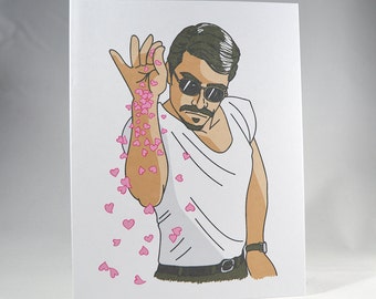 Salt Bae Love Card - Salt Bae, Love Card, Valentine Card, Anniversary Card, Meme Gifts, Pop Culture, Funny Valentine Card, Funny Love Cards