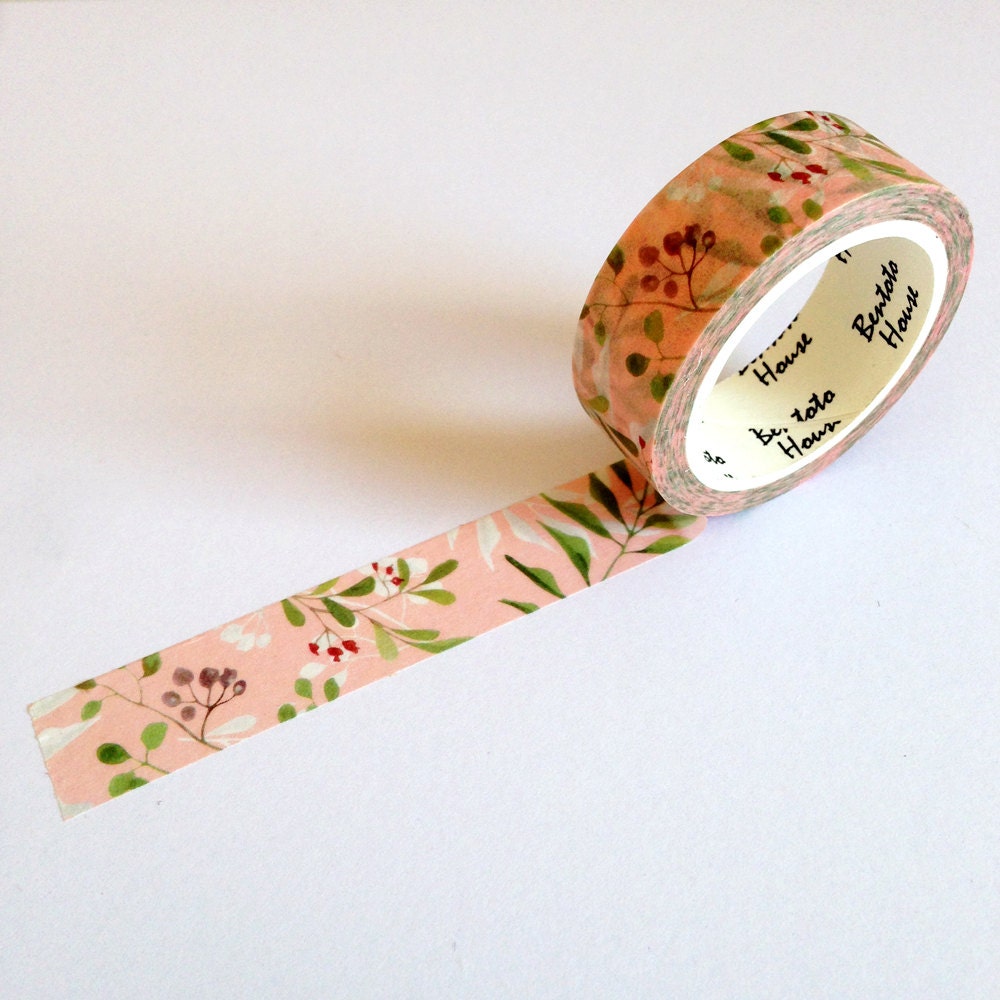 Japanese Washi Tape, planner supplies, pretty masking tape, pink washi