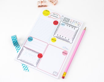 Daily Planner Notepad, To Do List Notepad, Stationary Notepad, Cute Notepads, Day Planner, Daily Notepad, To-do List, Planner A5, 50 Sheets