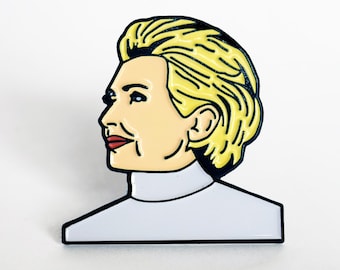 SALE Hillary Clinton Enamel Pin, Feminist Pin Flair, Hat Lapel Pin, Political Pins, Campaign Buttons, Women’s March, Nasty Woman, Pin Badge