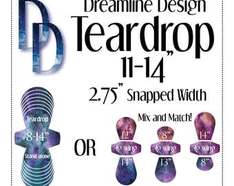 2.75" - 4 Sizes - Teardrop Nighttime Bundle - 11" - 14" - Cloth Menstrual Pad Pattern - PDF - Dreamline Design