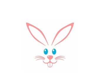 Easter Bunny svg outline laptop cup decal SVG Digital Download Cuttable Files Cricut Silhouette