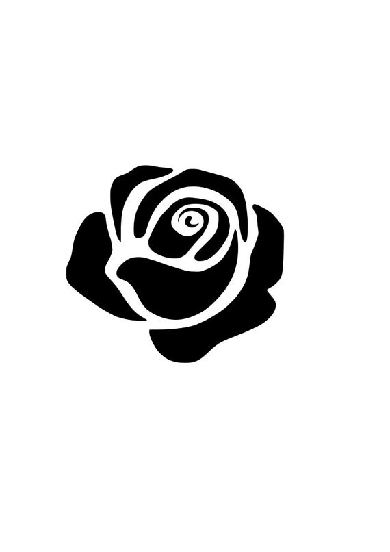 Download Rose flower Valentine outline logo laptop cup decal SVG
