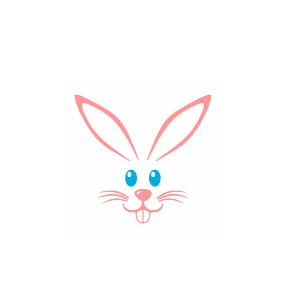 Download Easter Bunny svg outline laptop cup decal SVG Digital Download