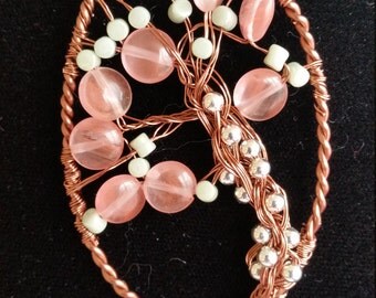 Japanese Cherry Blossom Tree in Antique Copper Wire
