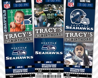 Seattle Seahawks Invitation, Seahawks Football Party, Football Invitation, Save the Date Invitation, Birthday Invitation