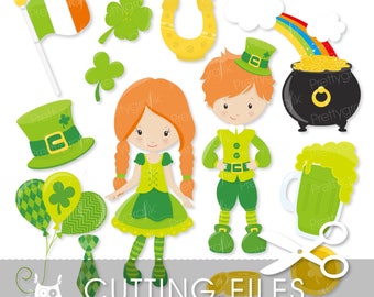 St-patrick's day cutting files, svg, dxf, pdf, eps included - cutting files for cricut and cameo - Cutting Files SVG - CT639