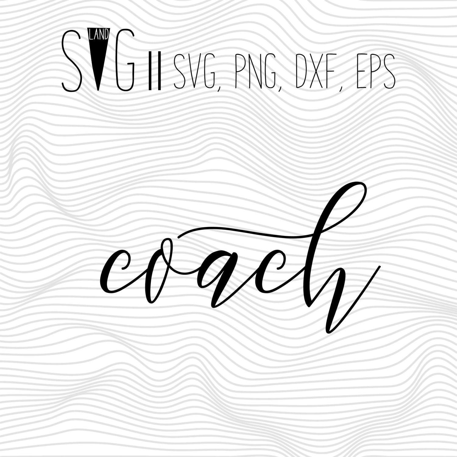 Coach Svg Files Sayings Svg Monogram Font Svg Silhouette