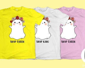 Snap Queen King shirts | Social media party | Kawaii tumblr pastel goth inspired clothing | Snapchat filter | Ghost patches a