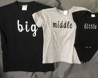 Big, Middle, Little Shirts