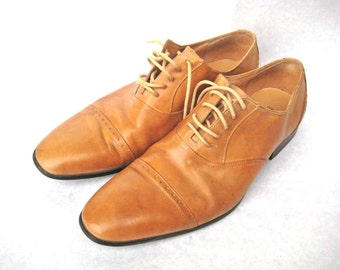 DAVINCI Classic Men's Oxfords Brown Leather Size 8,5
