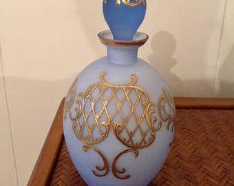 Vintage Imported Satin Glass Decanter
