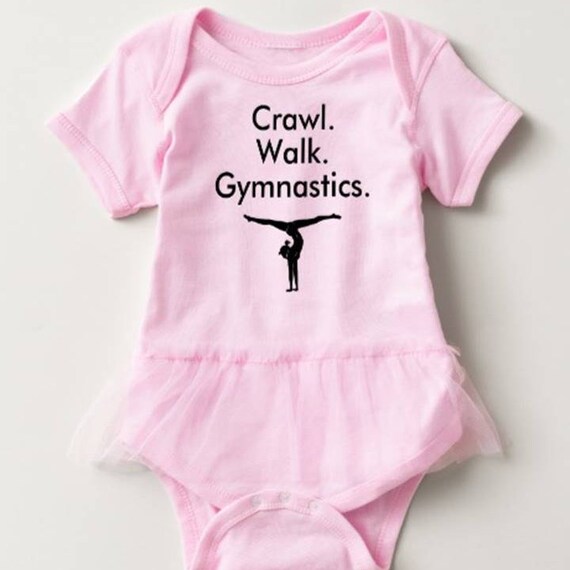 Gymnastics Baby Bodysuit Tutu Gymnast Newborn Infant Girl