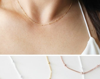 Dainty Necklace, Gold Necklace, Simple Necklace, Layering Necklace, Long Necklace, Delicate Necklace, Everyday Necklace, Bridesmaid Necklace