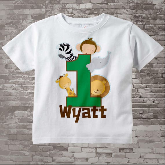 wild one jungle birthday shirt