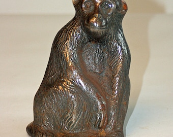 Heavy Cast Iron Smiling Monkey Doorstop from the 1940's Antique Primate