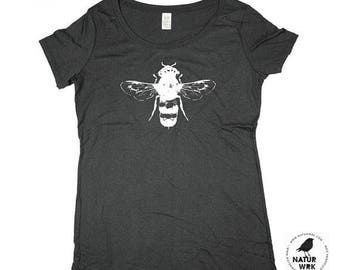 Womens Honey Bee T-shirt - Women - Bamboo - Organic ladies shirt - XS, Small, Medium, Large, XL, 2XL - Clothing - Spring - Animal