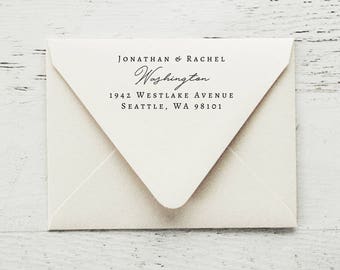 Self Inking Return Address Stamp, Custom Address Stamp, Wedding Return Address Stamp, Housewarming Gift, Self Inking Address - Style #68B