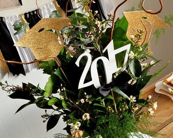 Graduation Centerpiece. Handcrafted in 2-3 Business Days. Wands for Graduation Party Decorations 3CT.