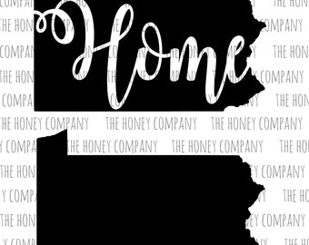 Pennsylvania SVG PNG DXF State Home Instant Download Silhouette Cricut Cut File