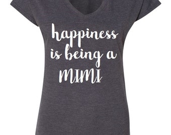 Happiness is being a Mimi shirt // Grandma Shirt, Grandma Gift, Pregnancy Annoucement, New Grandma