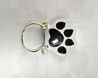 Hand Painted Cat Paw Print Magnetic Eyeglass Holder