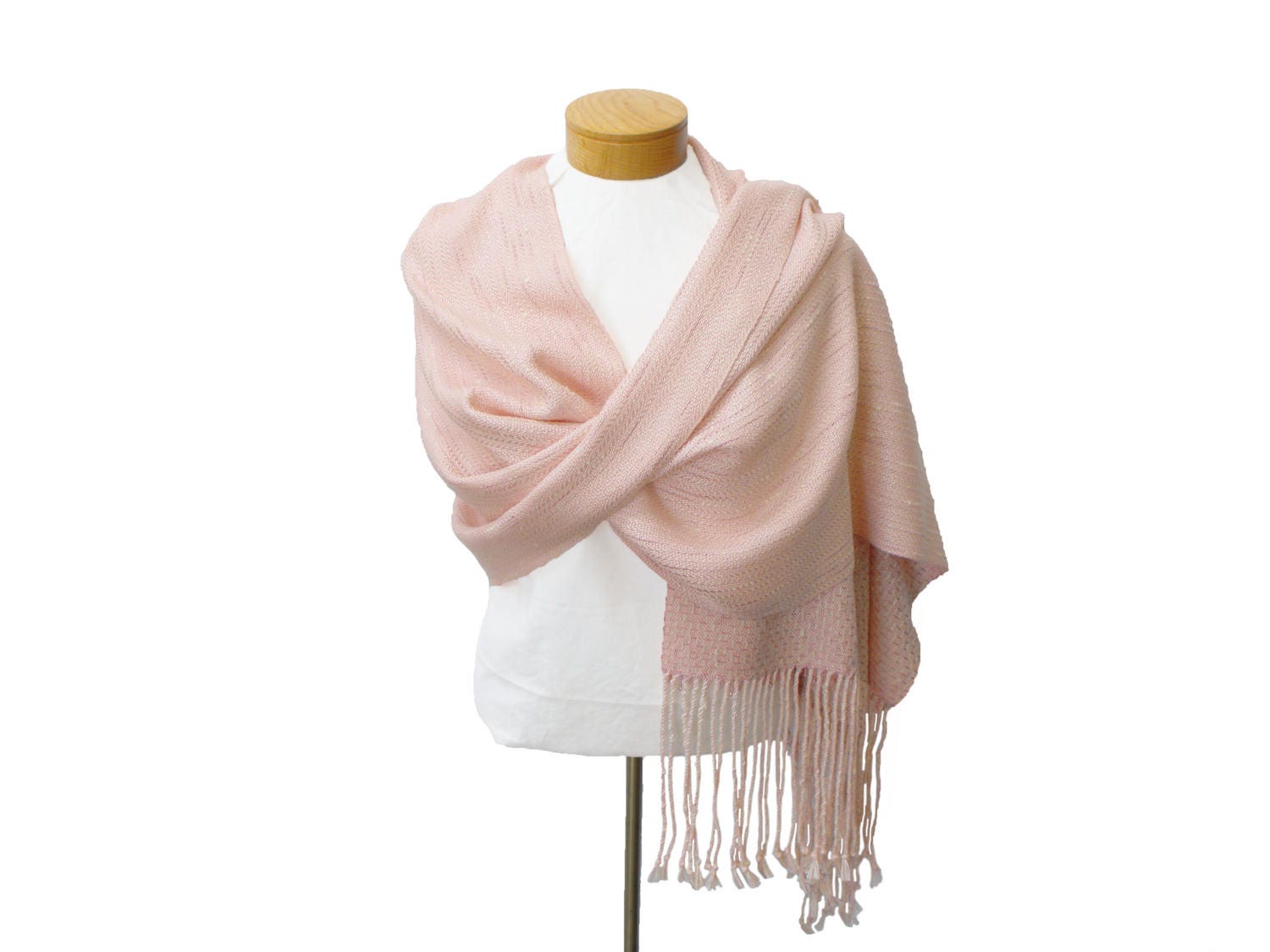 blush bridal shawl