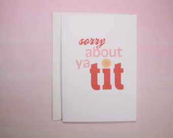 Cancer Card, Breast Cancer Card, Condolence Card - "Ya T"