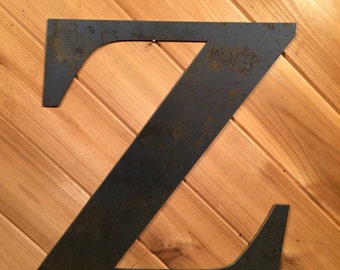 Large 22" Raw or Painted Metal Letter Z by PrecisionCut on Etsy